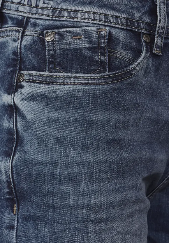 Loose Fit Balloonjeans - mid blue super washed