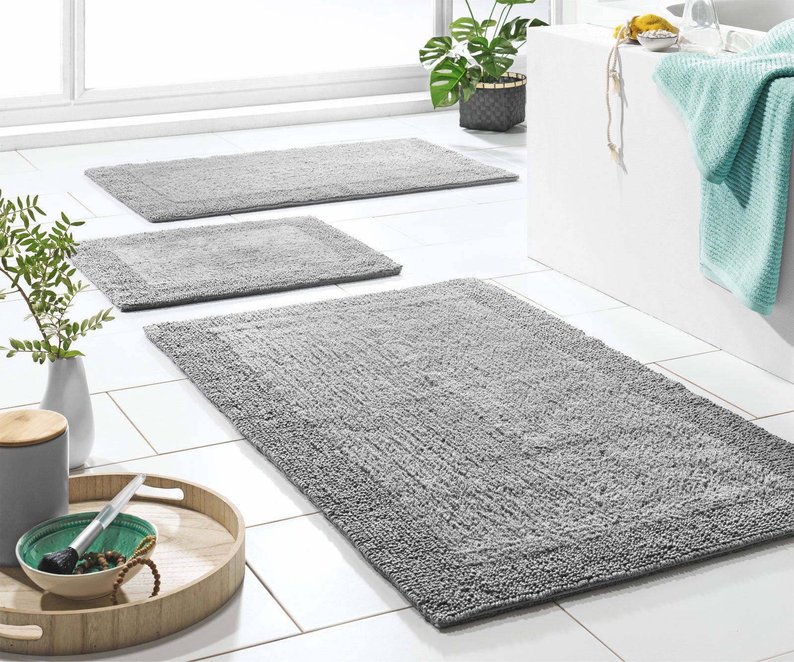 casaNOVA Badteppich CLEVELAND 50 x 60 cm brau/grau