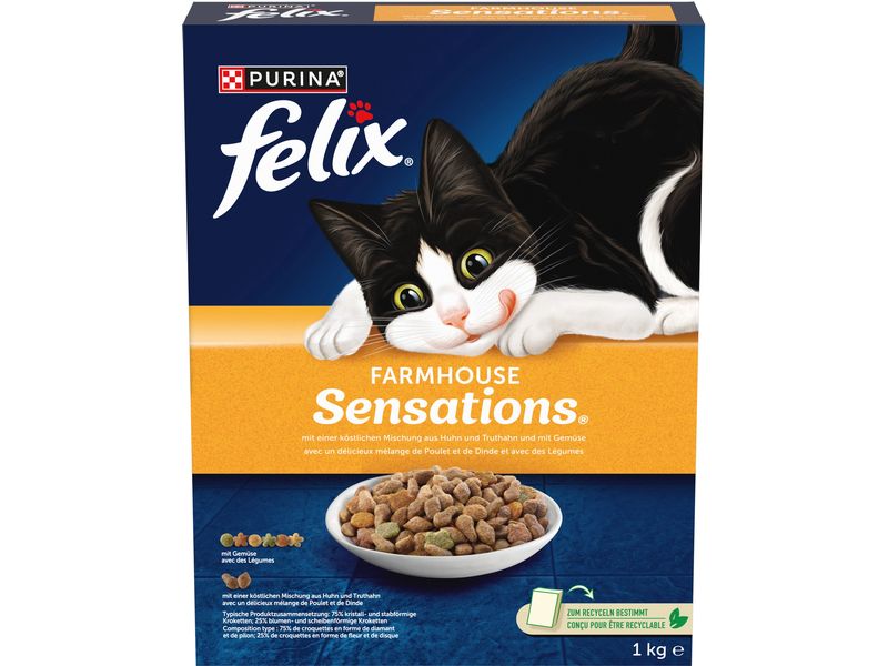 Felix Trockenfutter Sensations Geflügel, 1 kg Felix Sensations Geflügel 1 kg