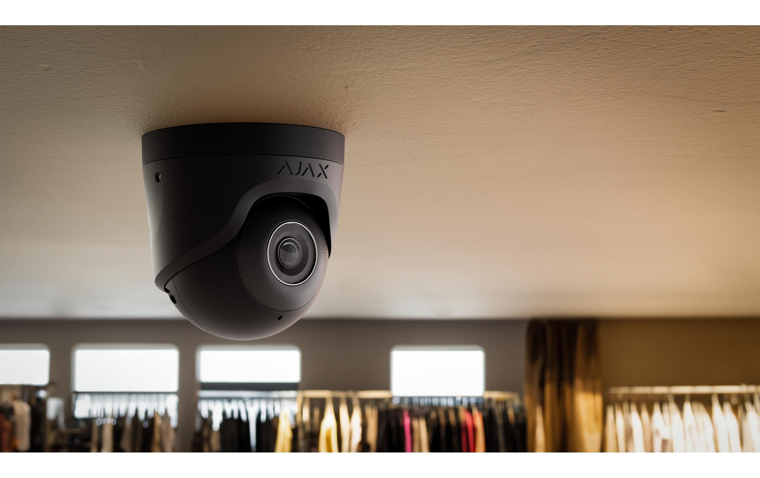 Netzwerkkamera TurretCam (5 Mp/4 mm) Schwarz<br>Kabelgebundene IP-Überwachungskamera mit KI
