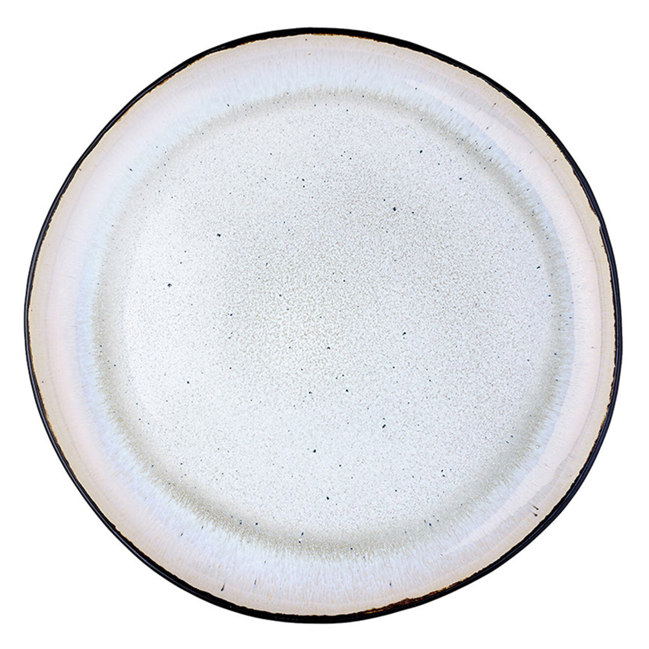 Bjorn 2 Plateaux de service en Grès Iris blanc/ivoire - 32x32x3.5 cm