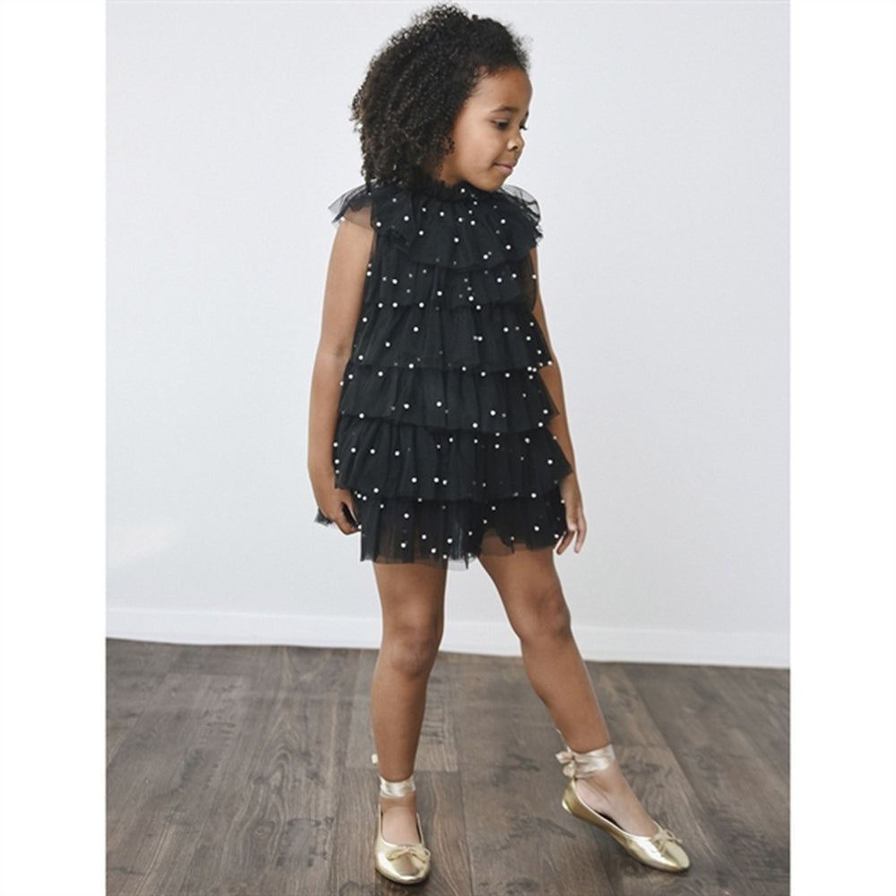 Pearl Tutully Tiered Tulle Tuttu Kjole Black