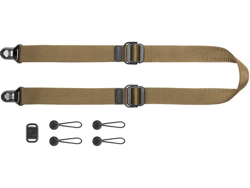 Peak Design Trageriemen Slide Lite Coyote Minimalistischer Kameragurt für spiegellose und DSLR-Kameras