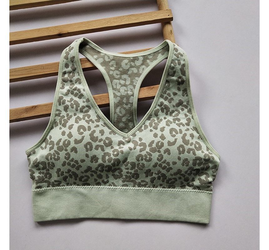Runyz - Sportbeha met luipaardprint en racerback