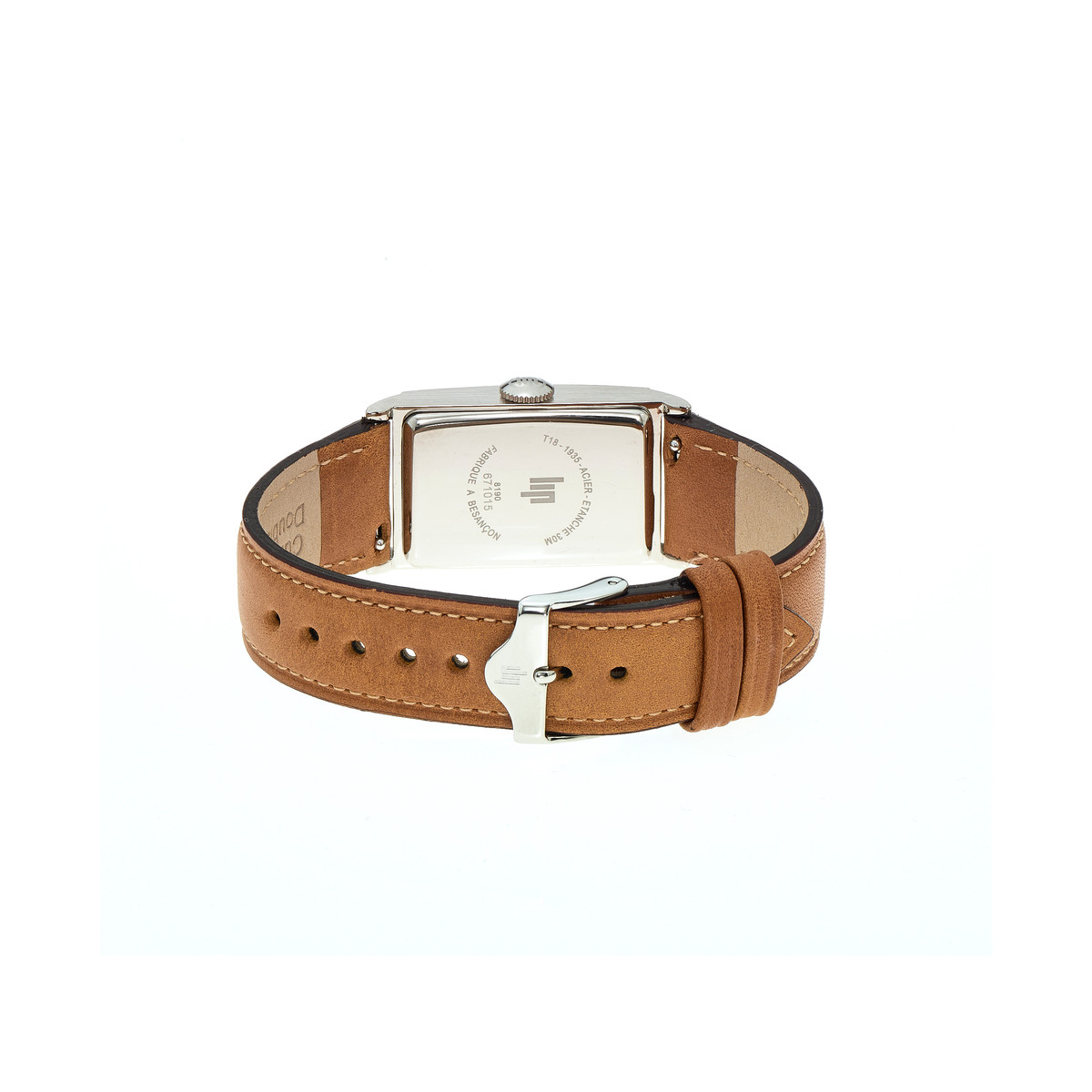 Montre Lip homme acier cuir marron