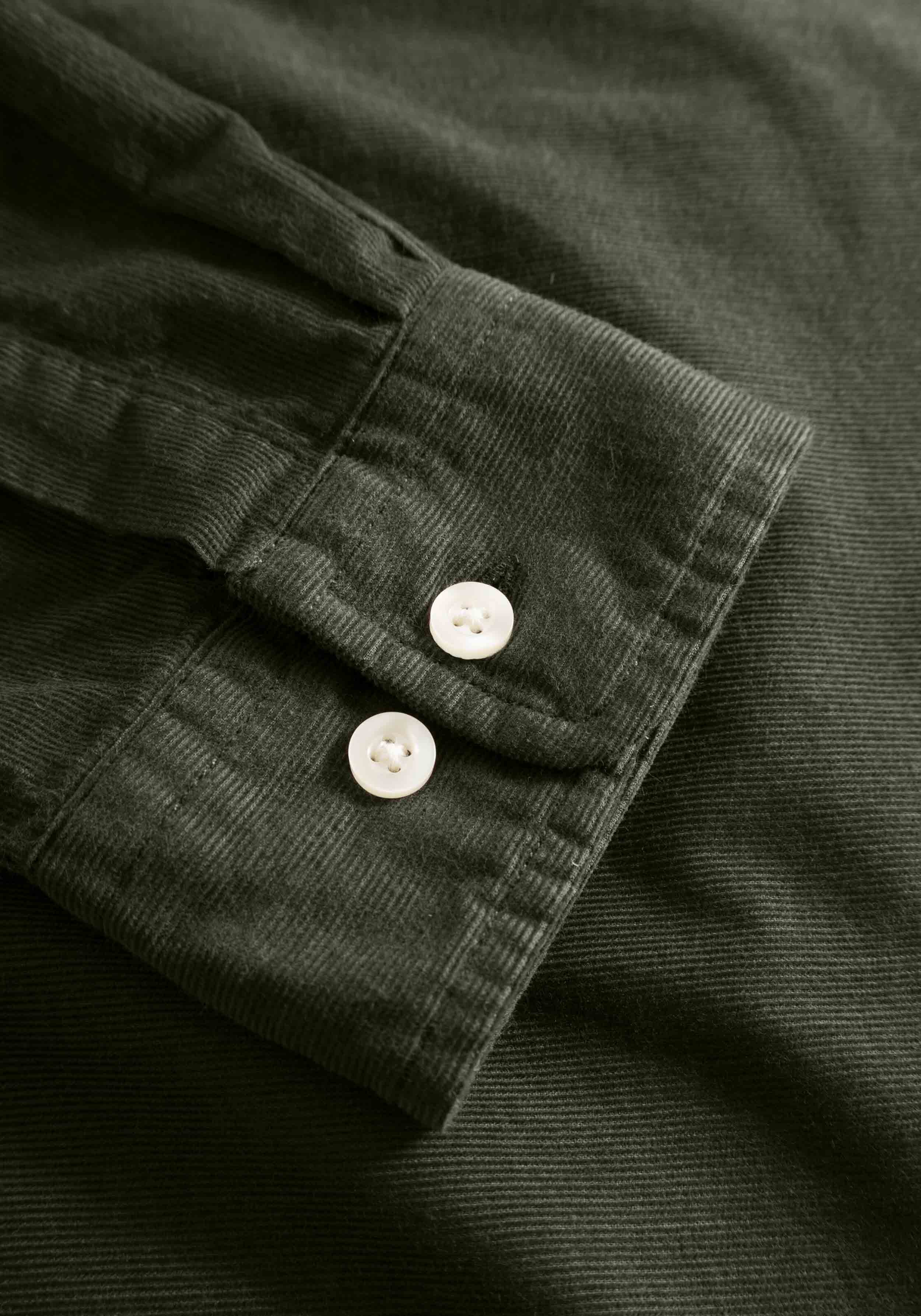 Knowledge Cotton Apparel Cord-Hemd Forrest Night