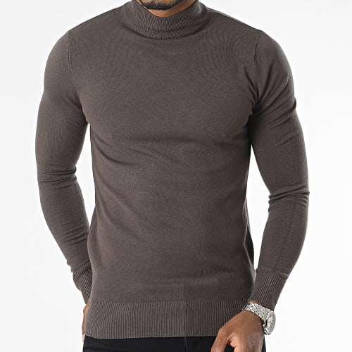 Pull Col Cheminée 665 Taupe Foncé