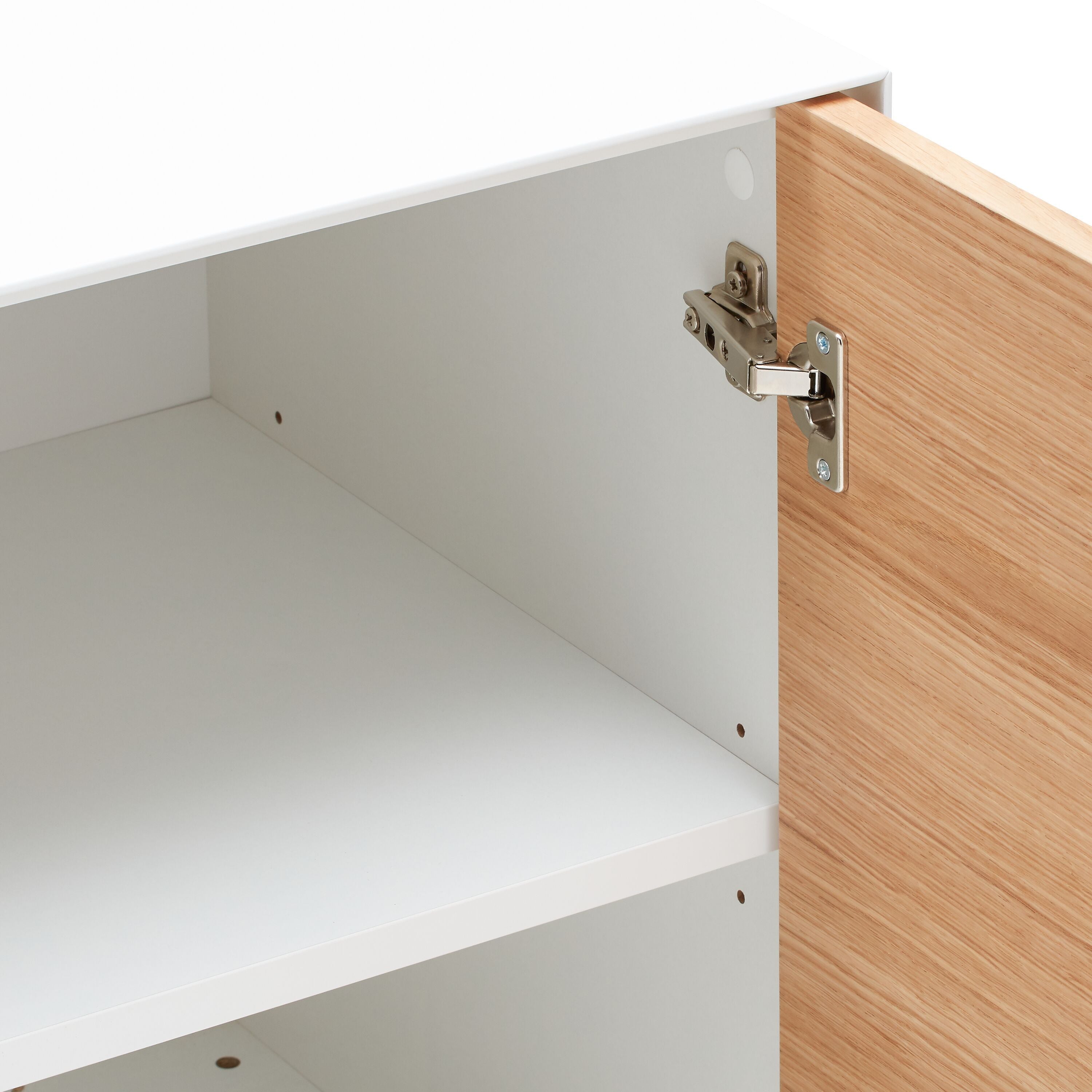 LUX Lowboard - Weiss / Eiche / B: 180.0 cm x T: 46.0 cm x H: 68.0 cm