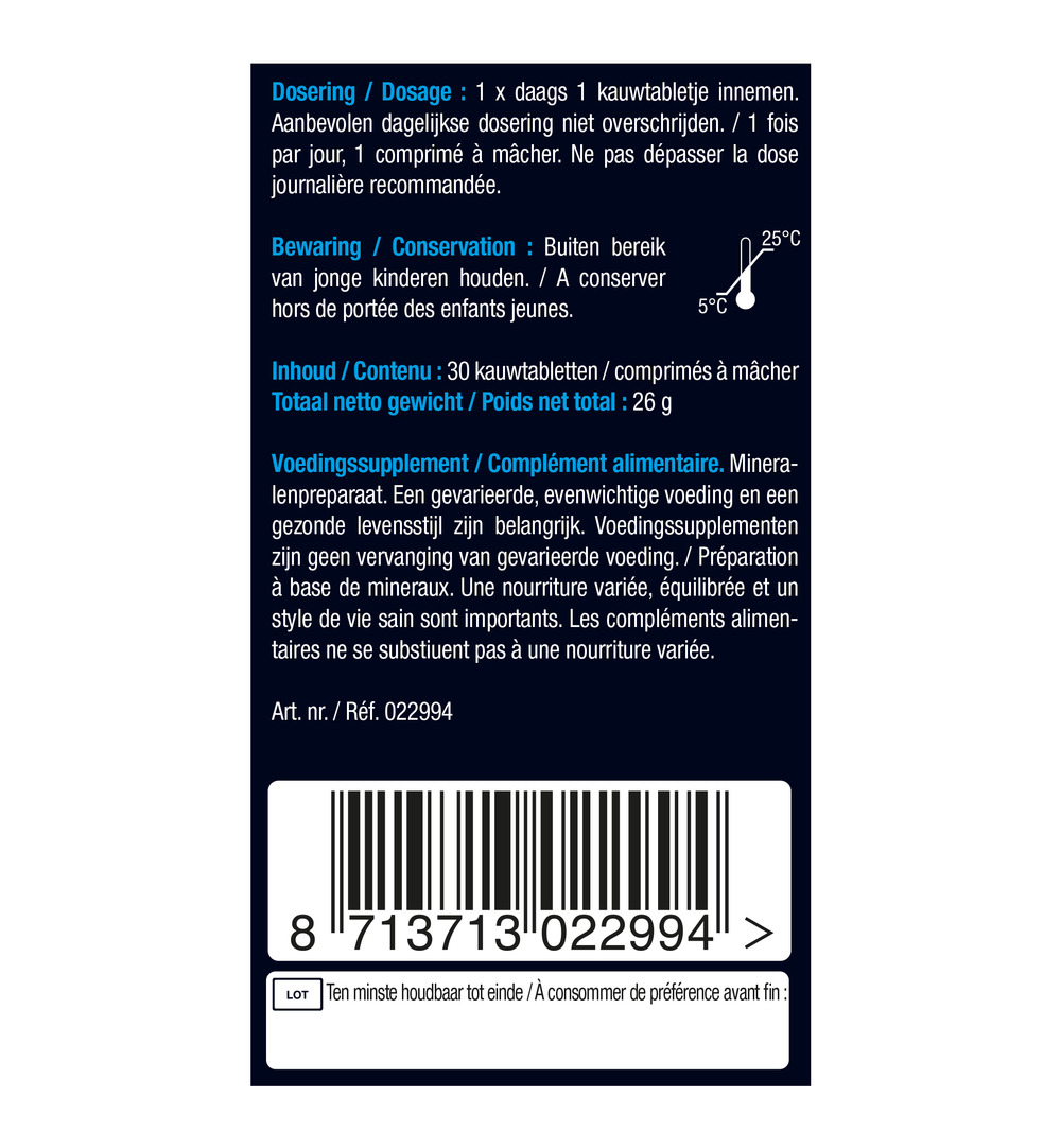 Lucovitaal Pure Marine Magnesium (30 kauwtabletten)