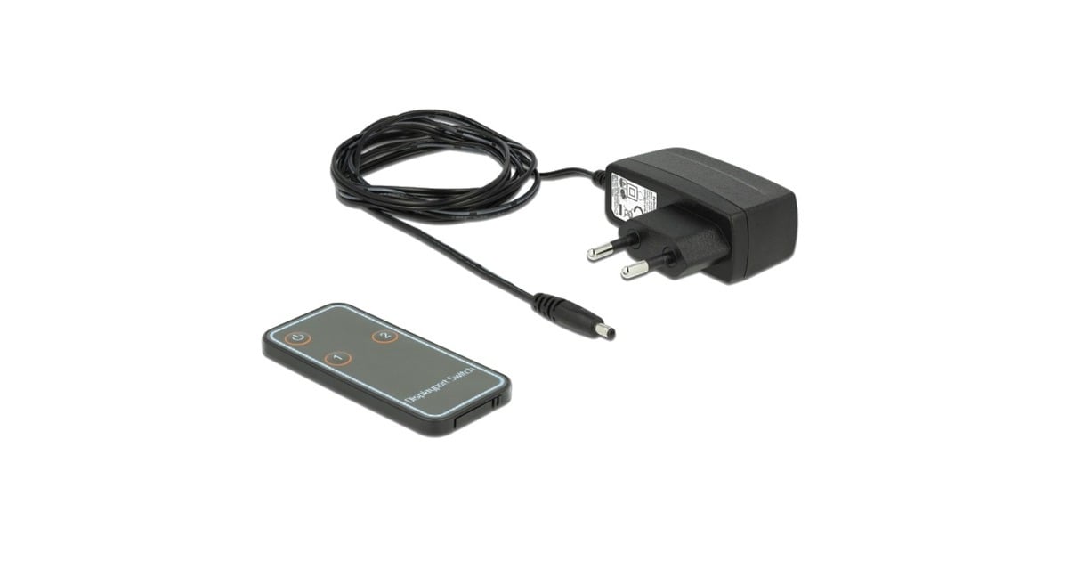 DeLOCKDisplayPort Switch 2x 2 Displayport in naar 1x 2 DisplayPort out  (Zwart)
