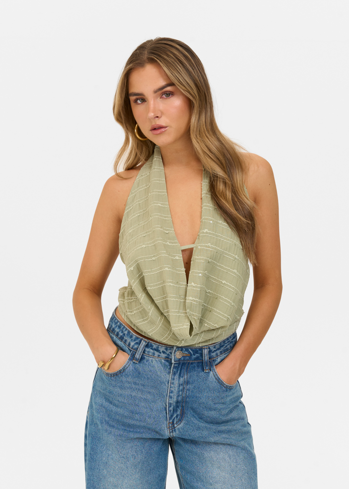 Juul top salie groen
