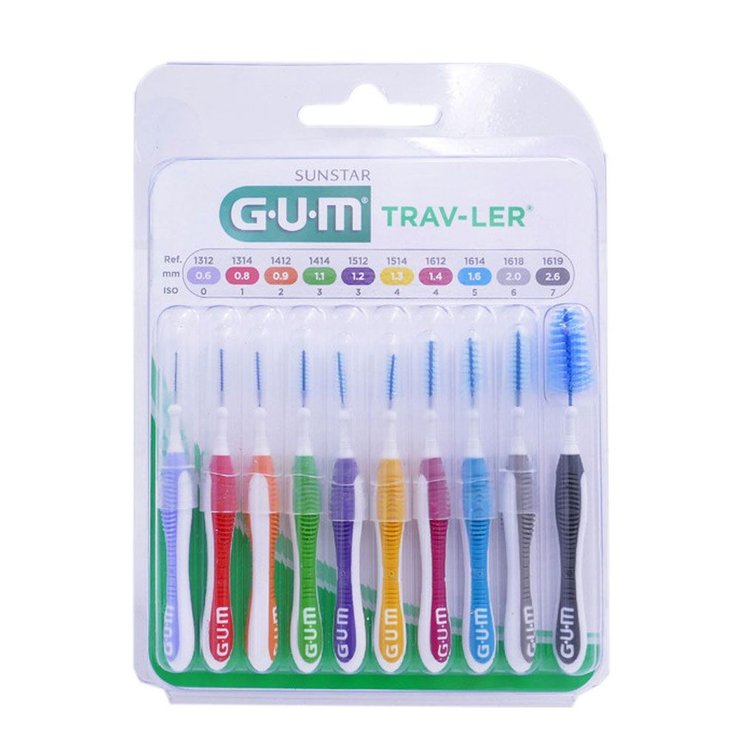 Brossettes Interdentaires De Voyage 9 Tailles Trav-ler Gum
