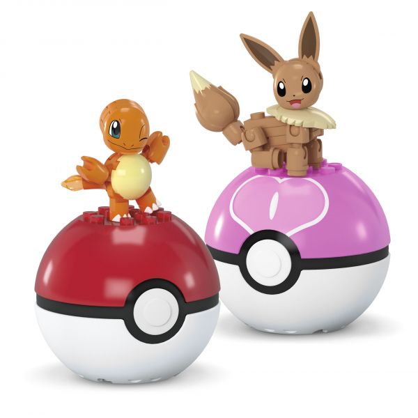 Pokémon Pack 2 Pokebola Eevee e Charmander 40 Peças - JCR81