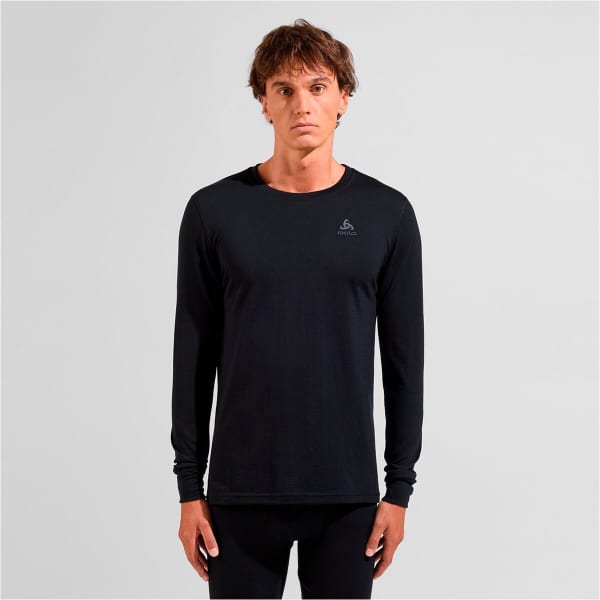 T-shirt thermique ODLO MERINO 200 BL TOP CREW NECK L/S BLACK