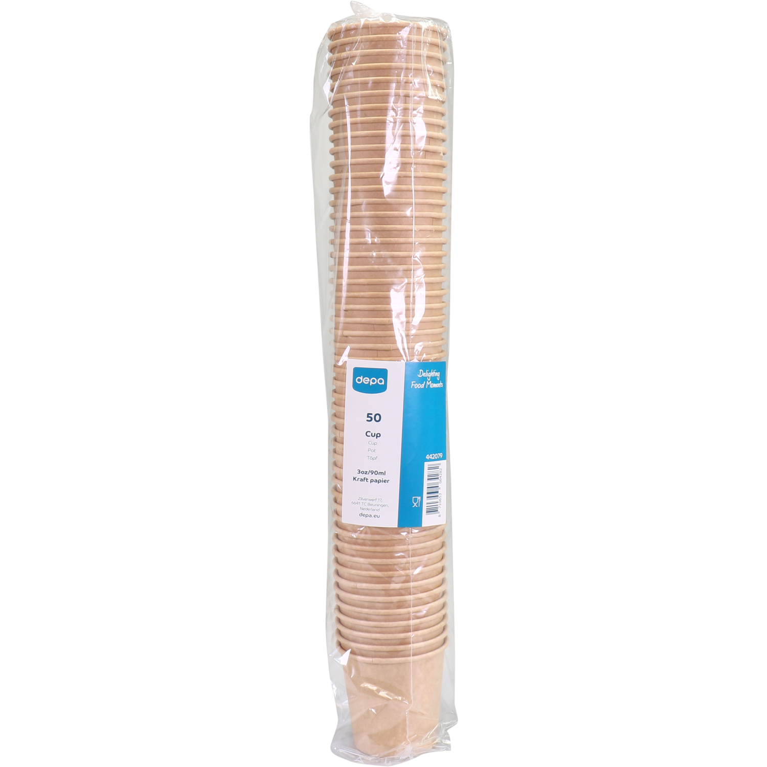 Cup, sauscup, papier + PE, 90ml, 3oz, bruin