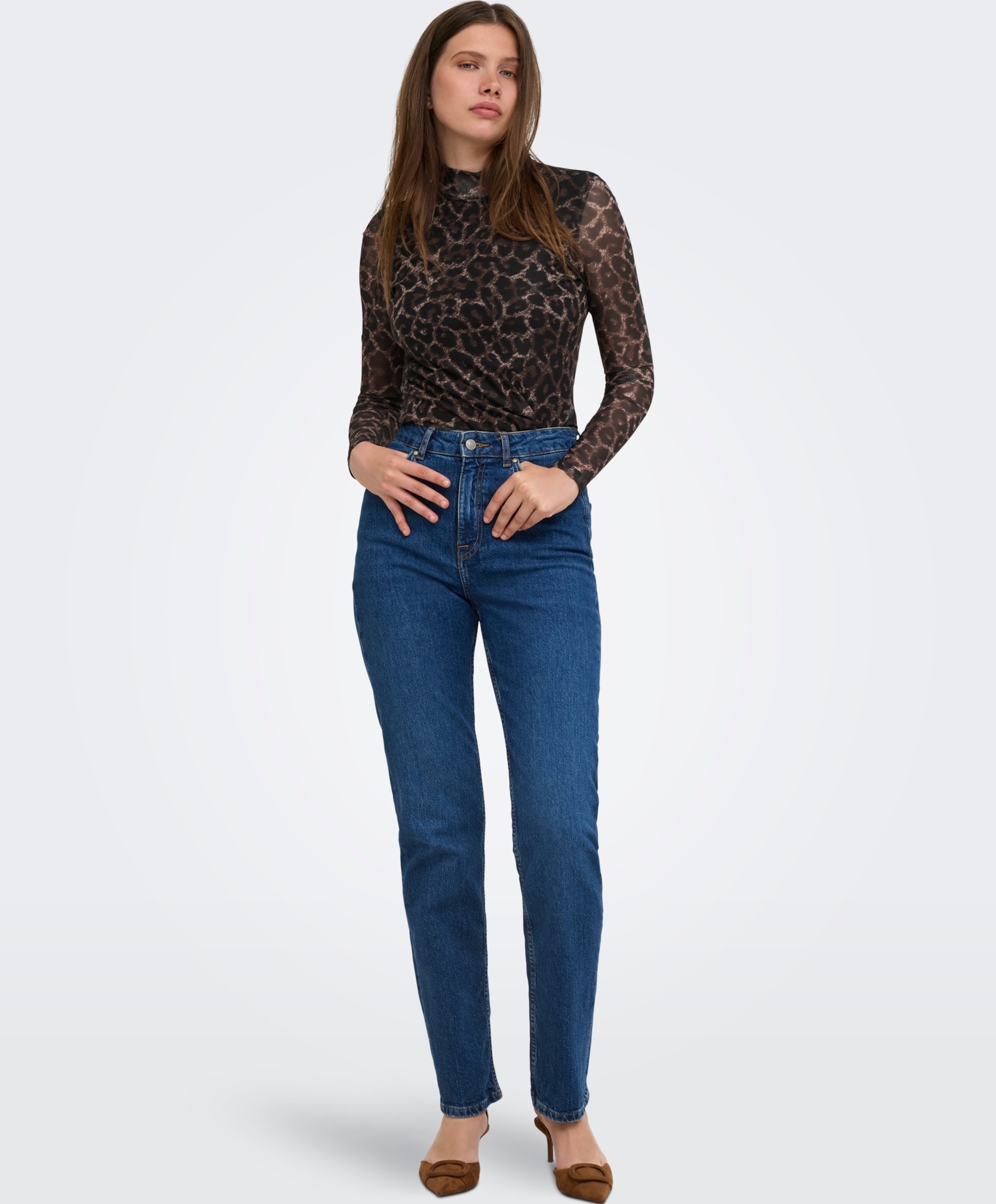 Only Dames top bruin