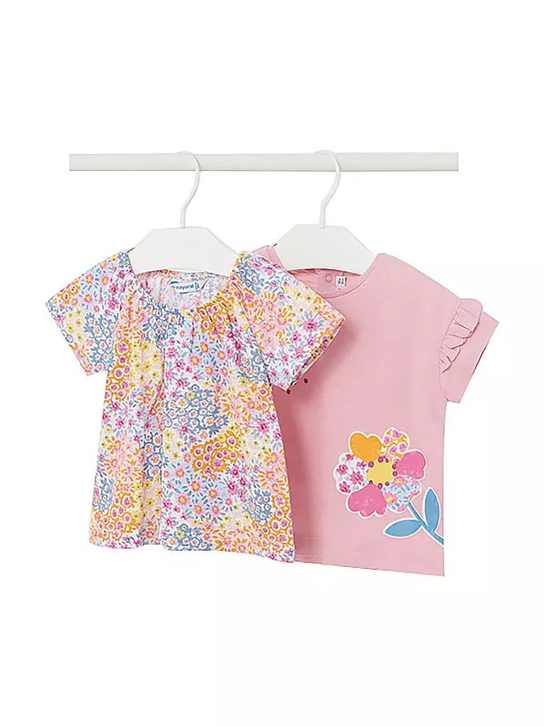 MAYORAL Baby T-Shirt 2er Pkg rosa