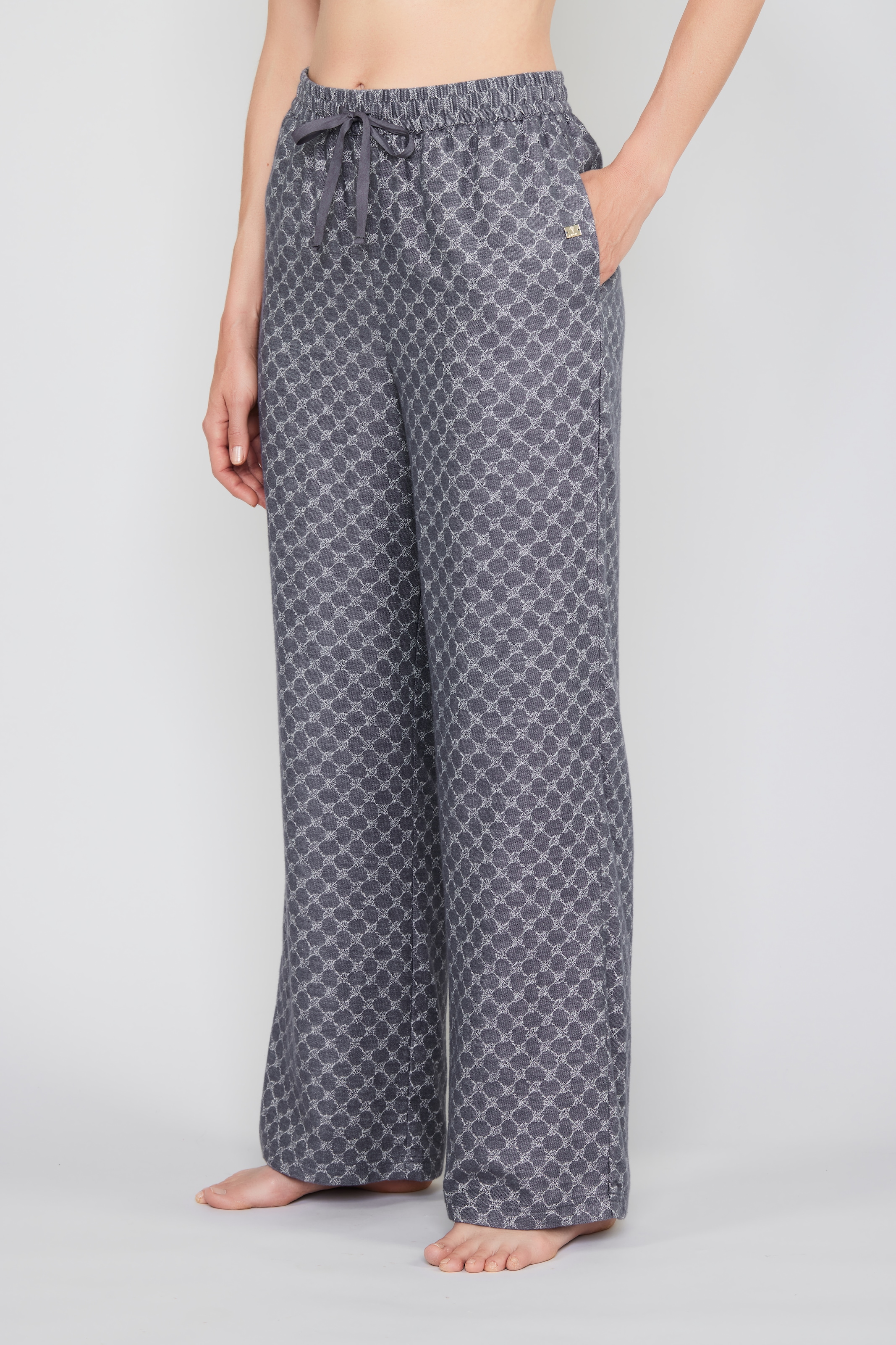 JOOP! Pyjamahose »Relax«  Baumwoll-Viskose-Mix, Cornflower-Allover-Muster, Taschen