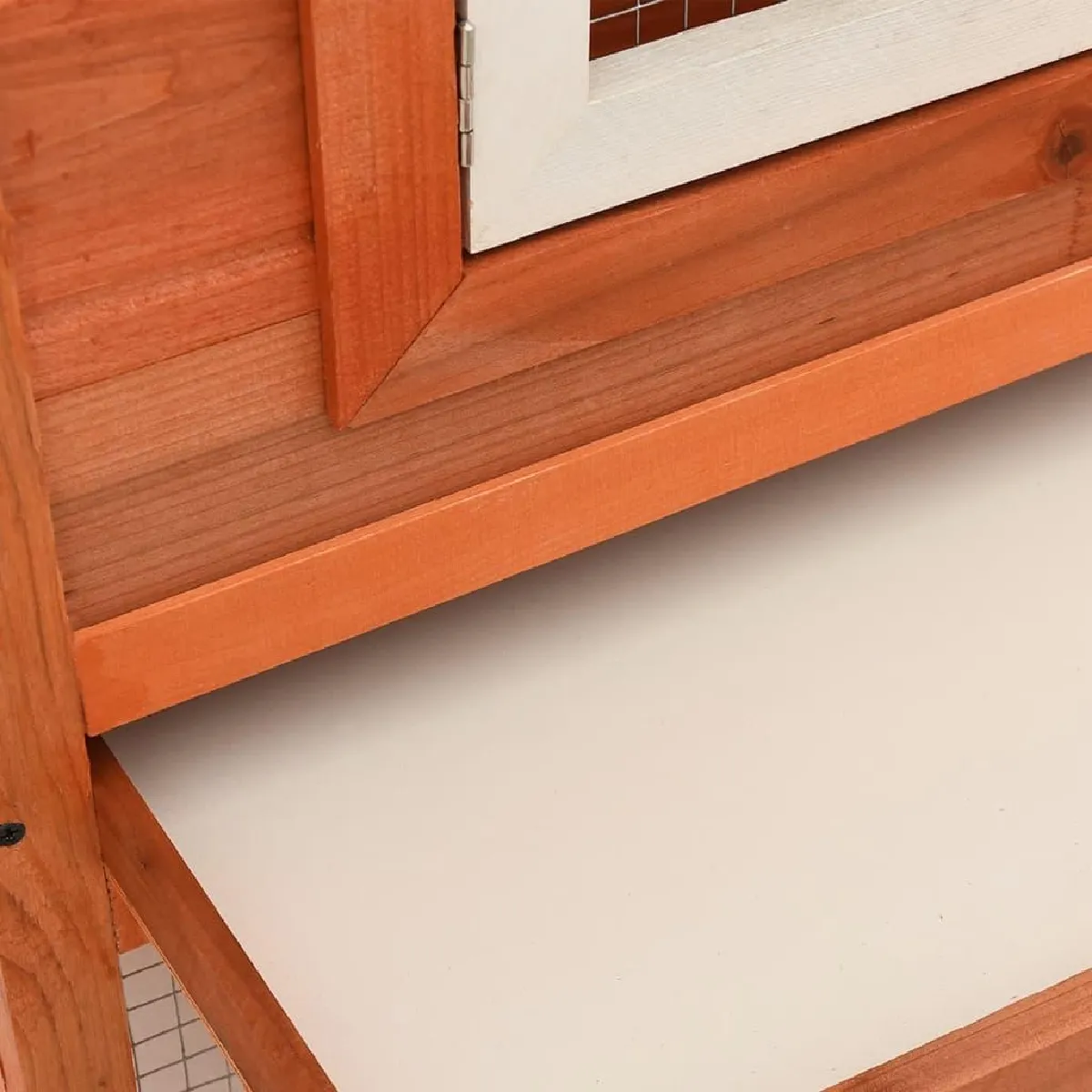 Helloshop26 Clapier large 192 x 50 x 101 cm Double maison