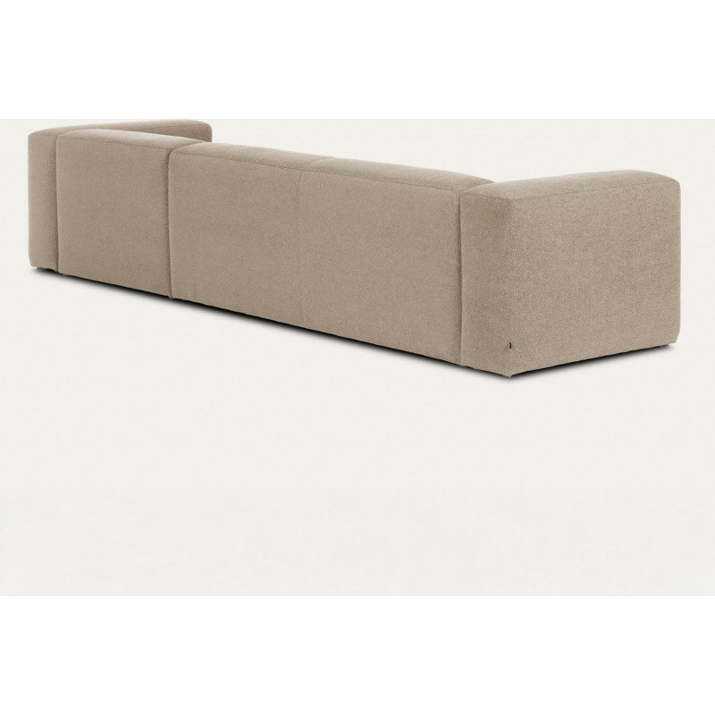 Canapé Blok 4 places méridienne droite beige 330 cm