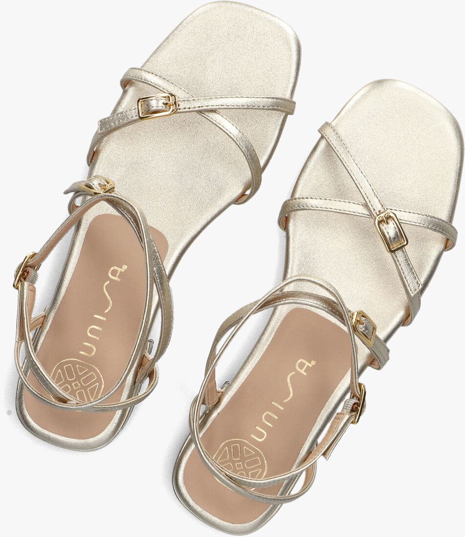 gouden unisa platte sandalen chisun