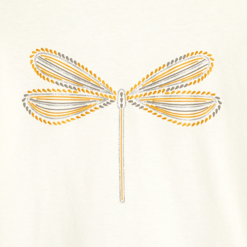 T-shirt à motif pailleté jaune fille