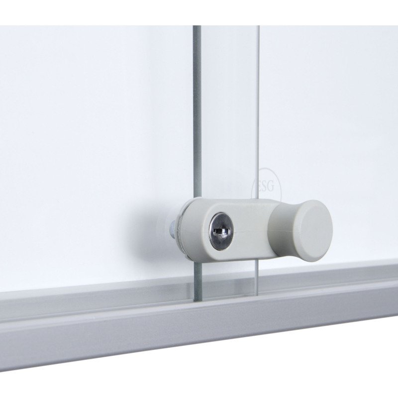 Vitrine d'affichage intérieur Slim avec porte coulissante aluminium