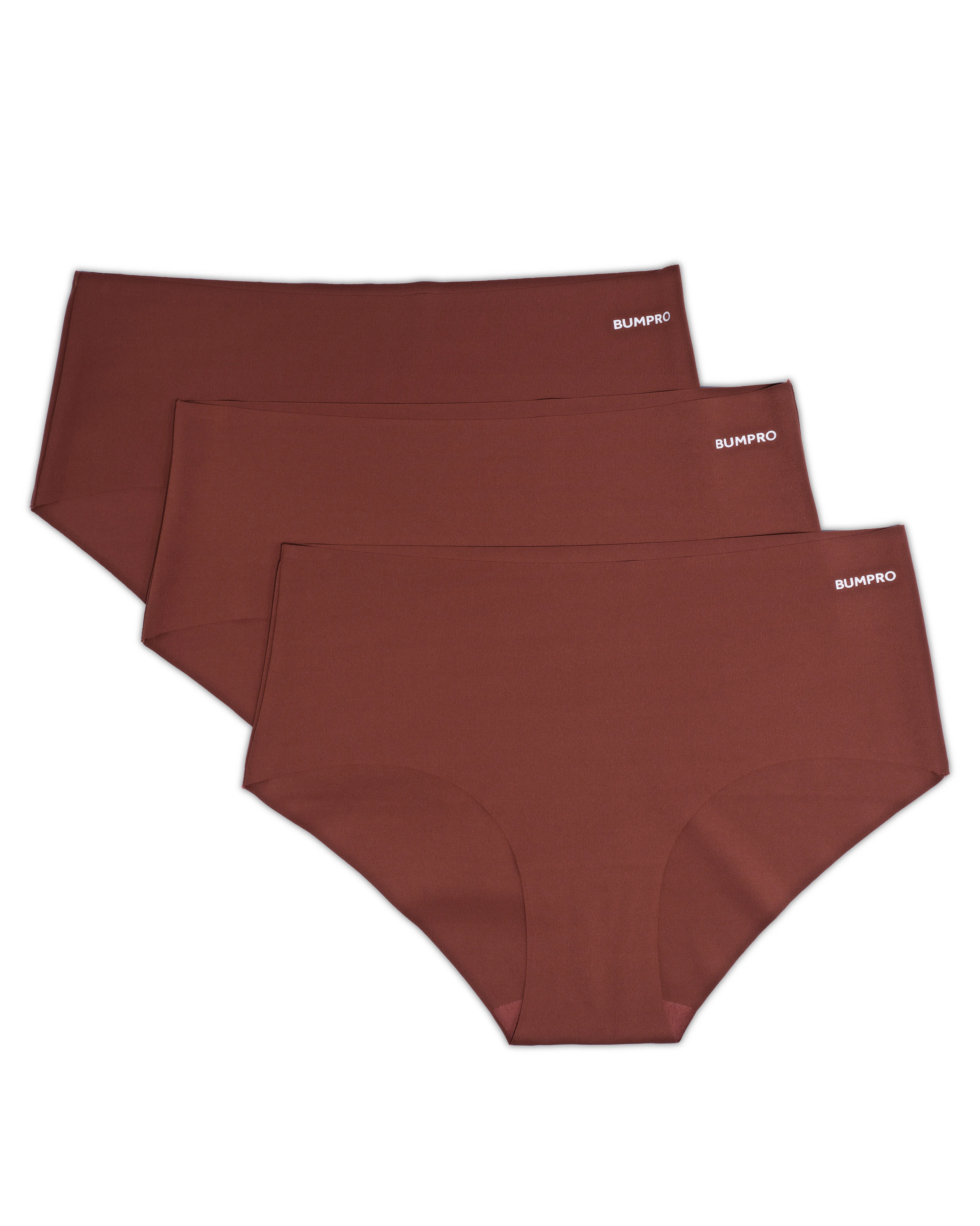 Bumpro 3-pack No Show Hipster Chocolate