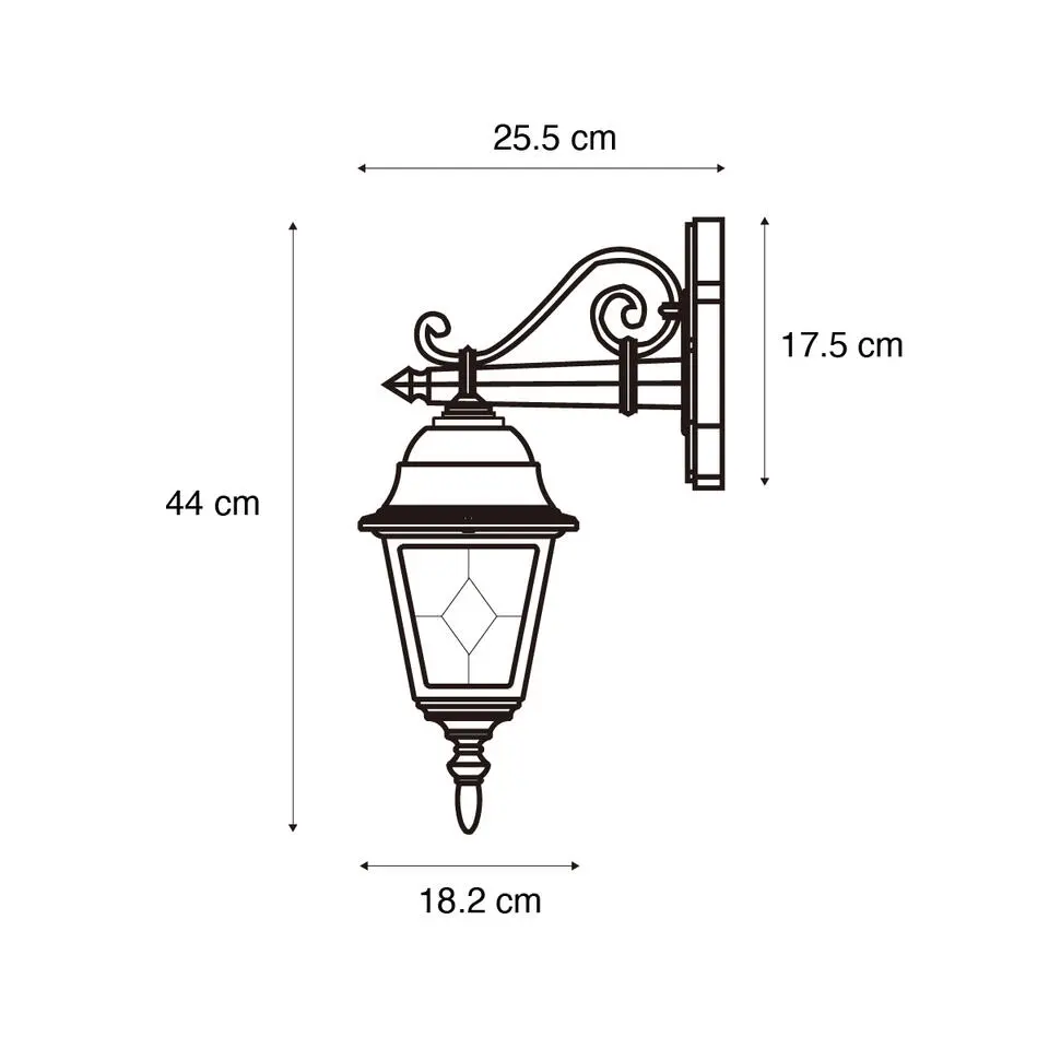 Qazqa wandlampen buiten antigua bruin e27