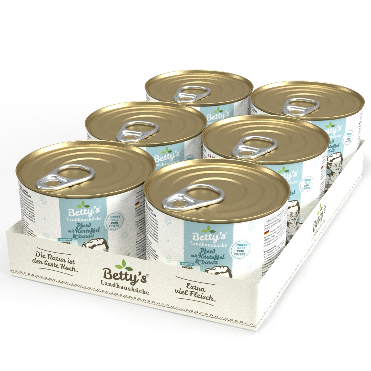 Betty's Landhausküche Pferd & Kartoffel & Distelöl 6x200 g