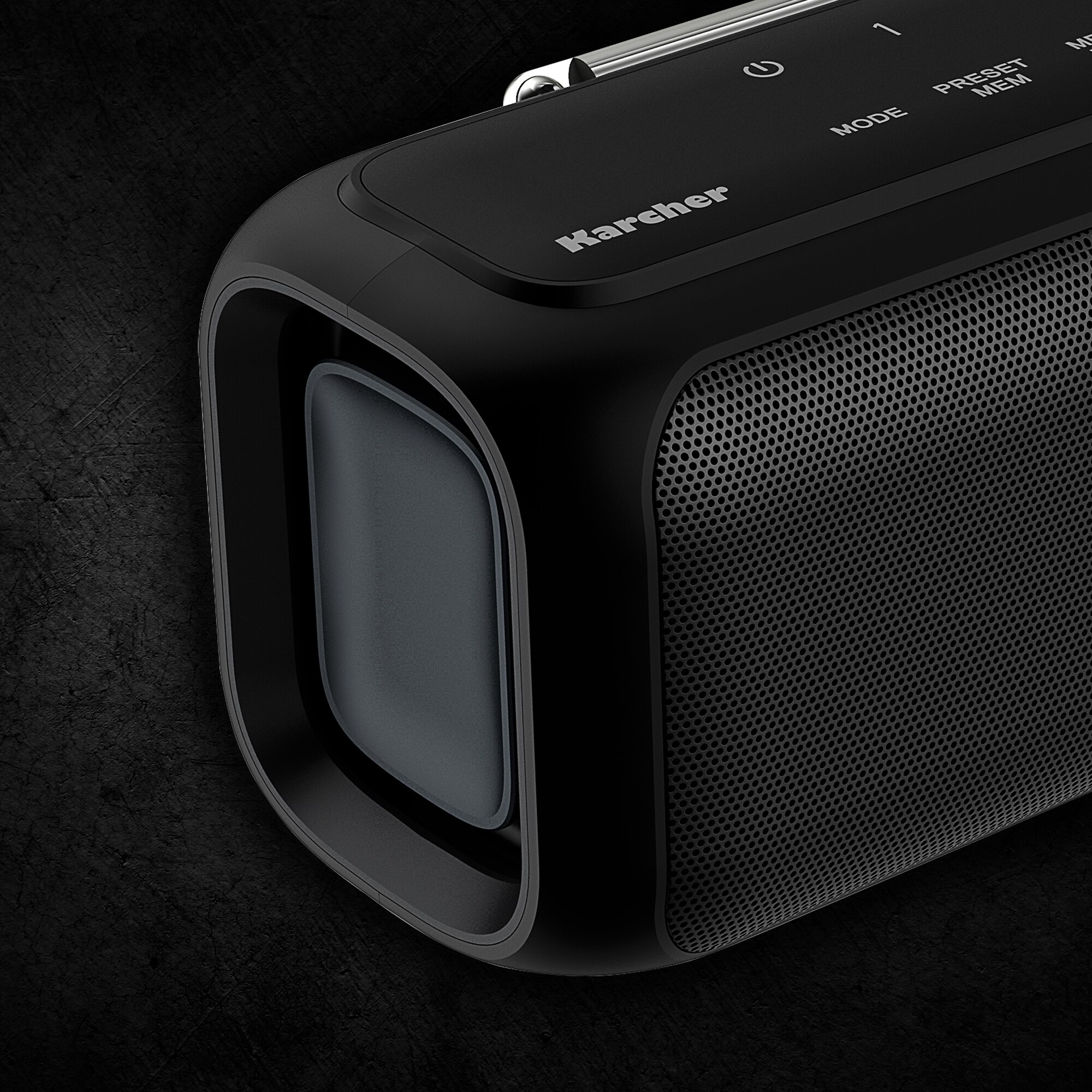 Karcher DAB Go tragbarer Bluetooth Lautsprecher & Digitalradio DAB+, UKW Radio mit 2,4