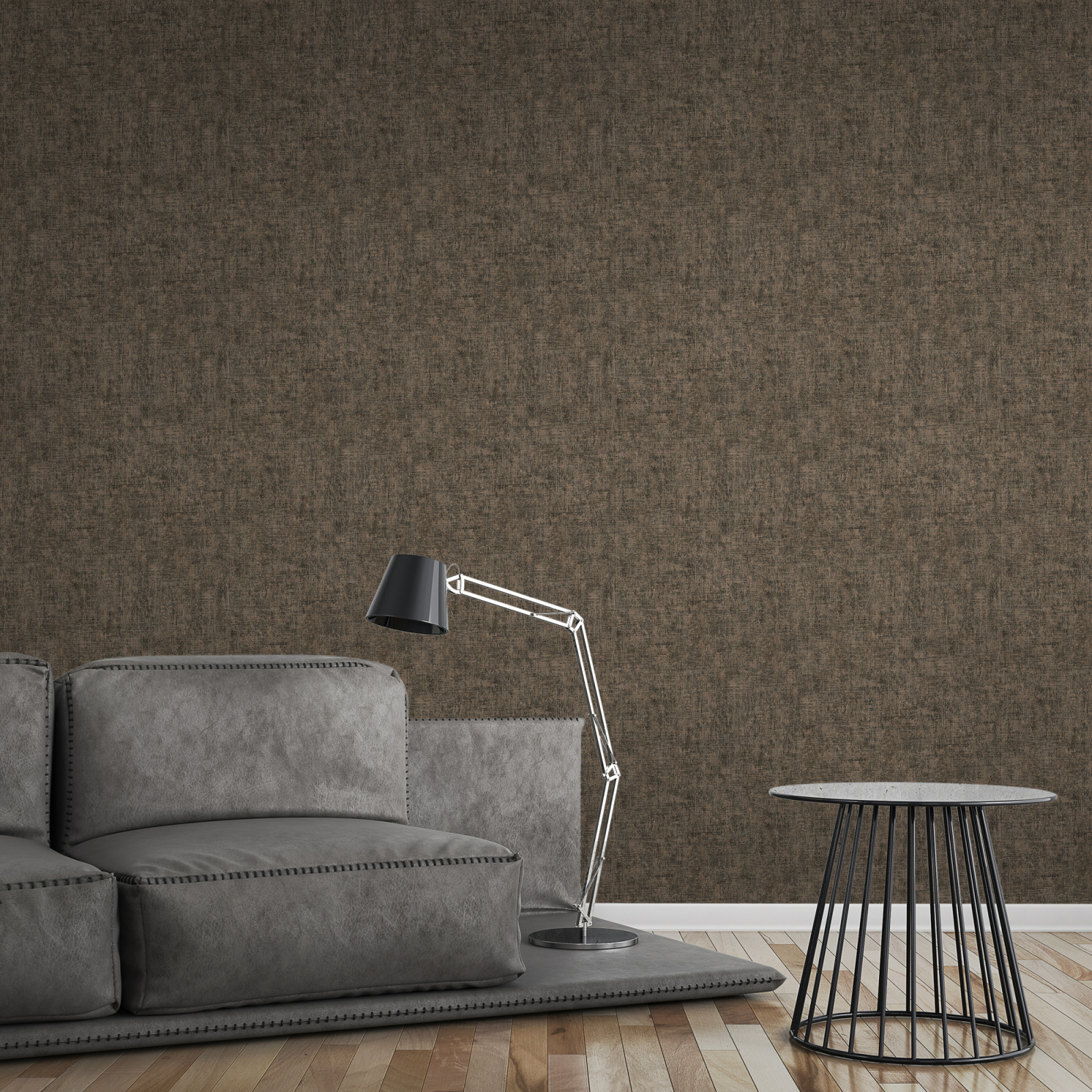 Vliestapete BORNEO - braun Metallic - 10 Meter