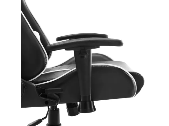 Chaise de jeu Noir et blanc Cuir artificiel