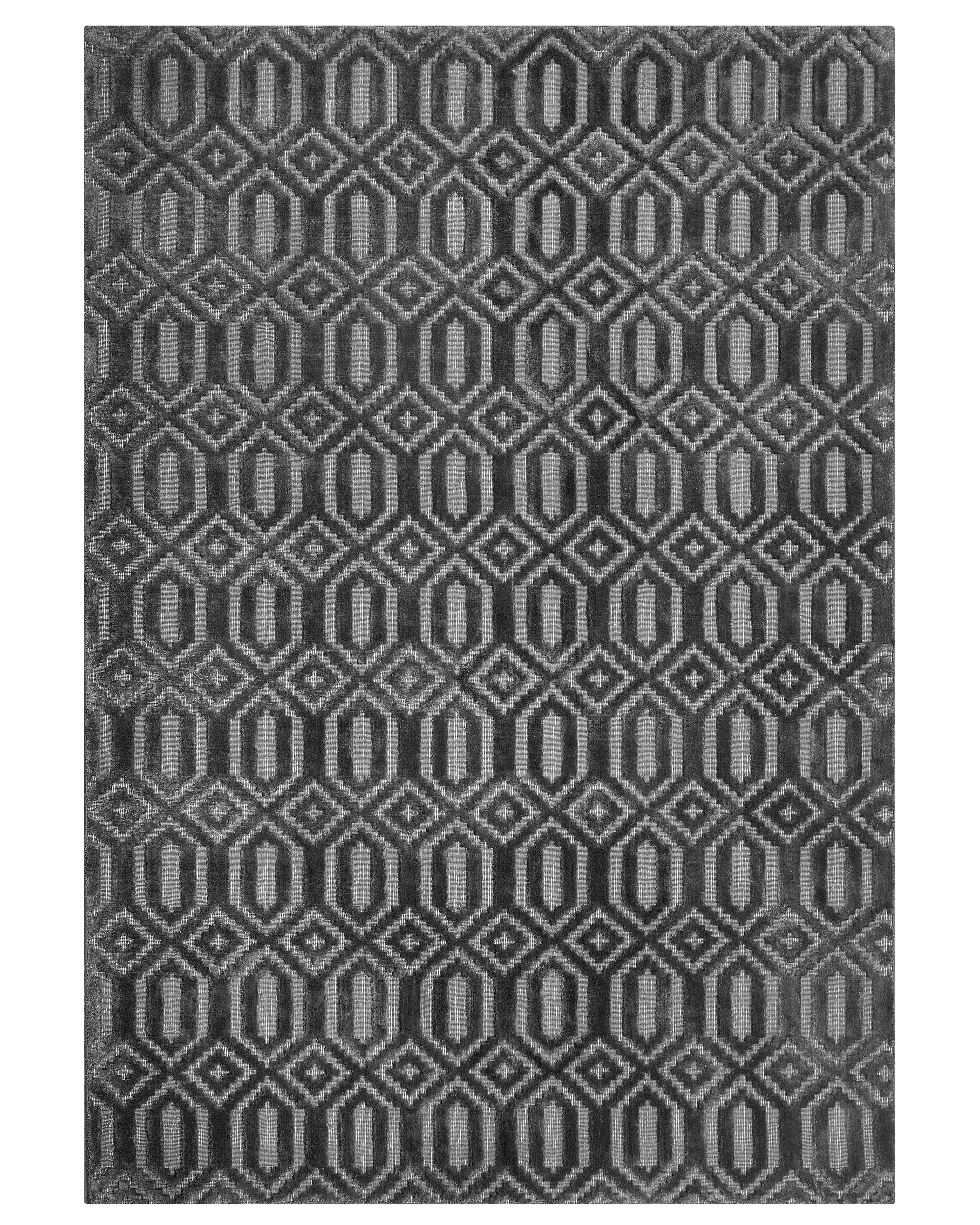 Vloerkleed ADATEPE Donkergrijs 160 x 230 cm Viscose