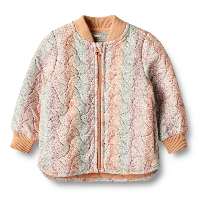 Wheat Veste Matelassée Loui Fleur Fibres Recyclées Bébé | Orange