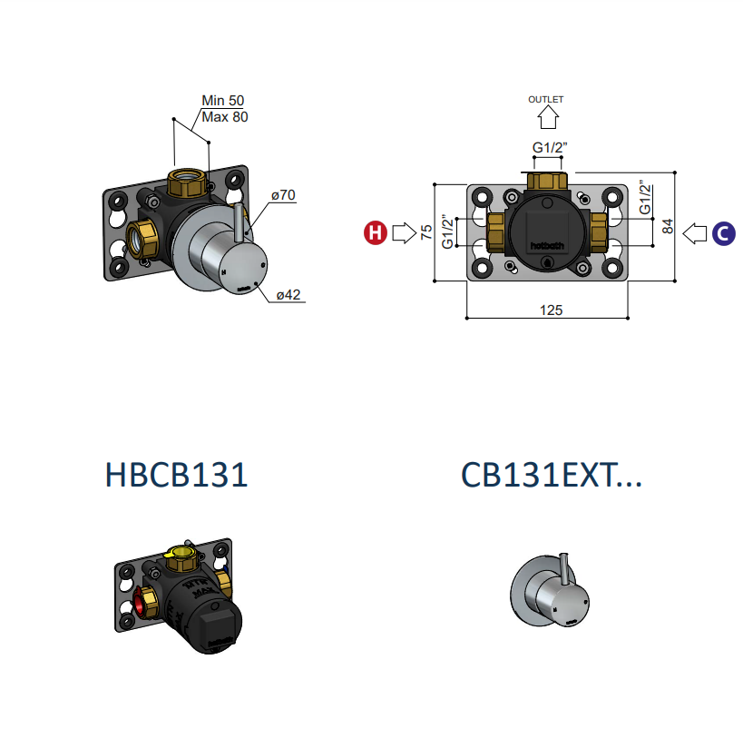 Hotbath Cobber Afbouwdeel Douchemengkraan Geborsteld Nikkel CB131