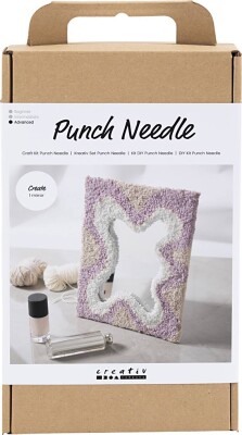 Diy Kit Punch Needle - Spejl - Pastelfarver