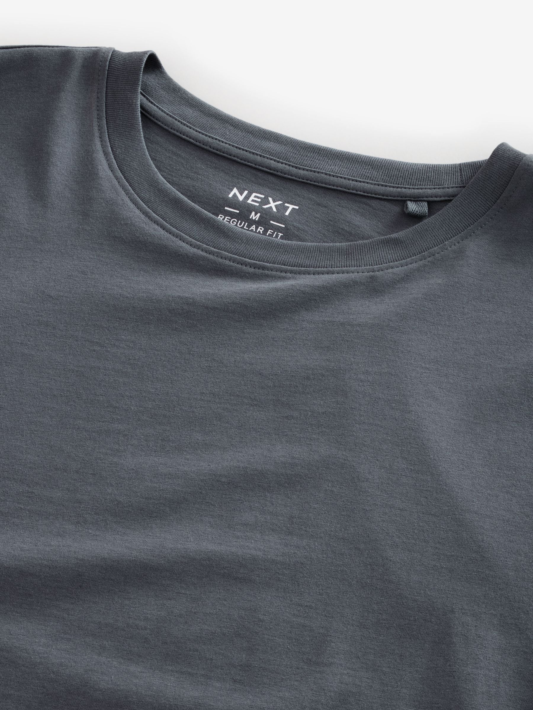 Leisteengrijs - Normale Pasvorm - Essentieel katoenen T-shirt met ronde hals