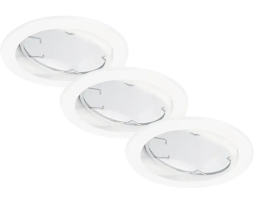 LED inbouwspots set IP65 3-delig 3x5W 3x400 lm 3000K wit Ø 8,5/6,8 cm 230V