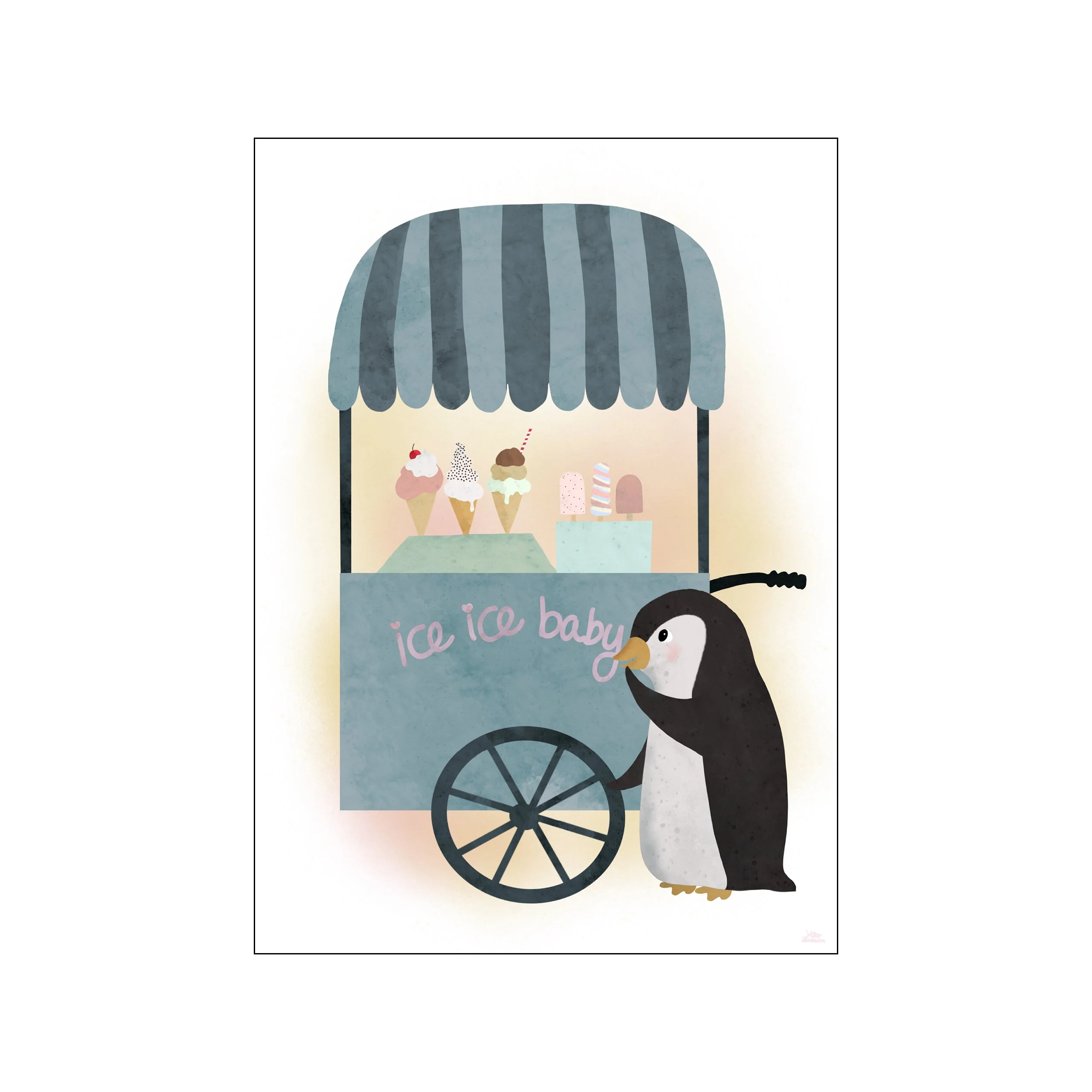 Poster & Frame  Willero Illustration Ice-Ice-Baby plakat