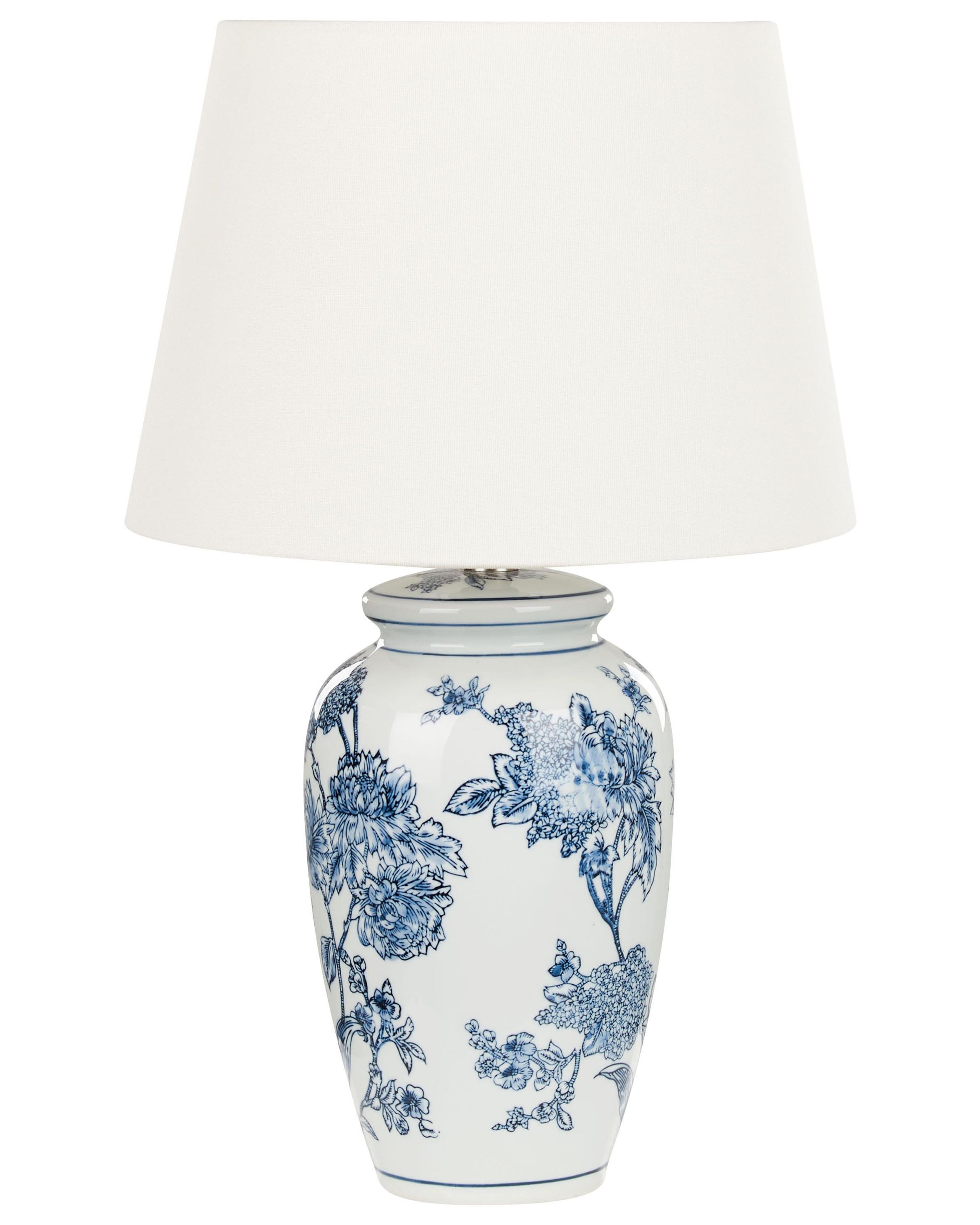 Tafellamp BELUSO Porselein Wit/blauw