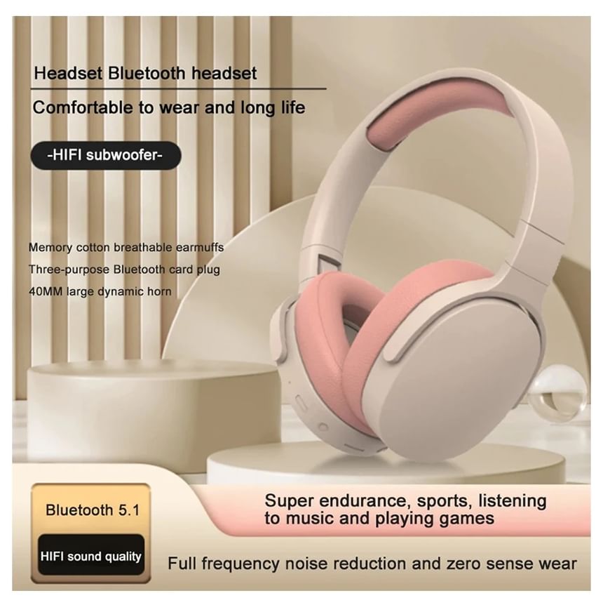 HOMTEC - Oplaadbare Bluetooth-hoofdtelefoon