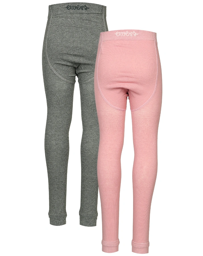 Leggings UNI BASIC 2er-Pack in grau/altrosa