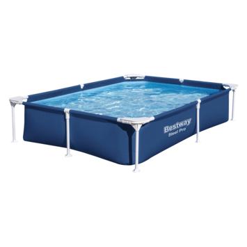 Bestway zwembad rechthoek Steel Pro blauw 221 x 150 x 43 cm