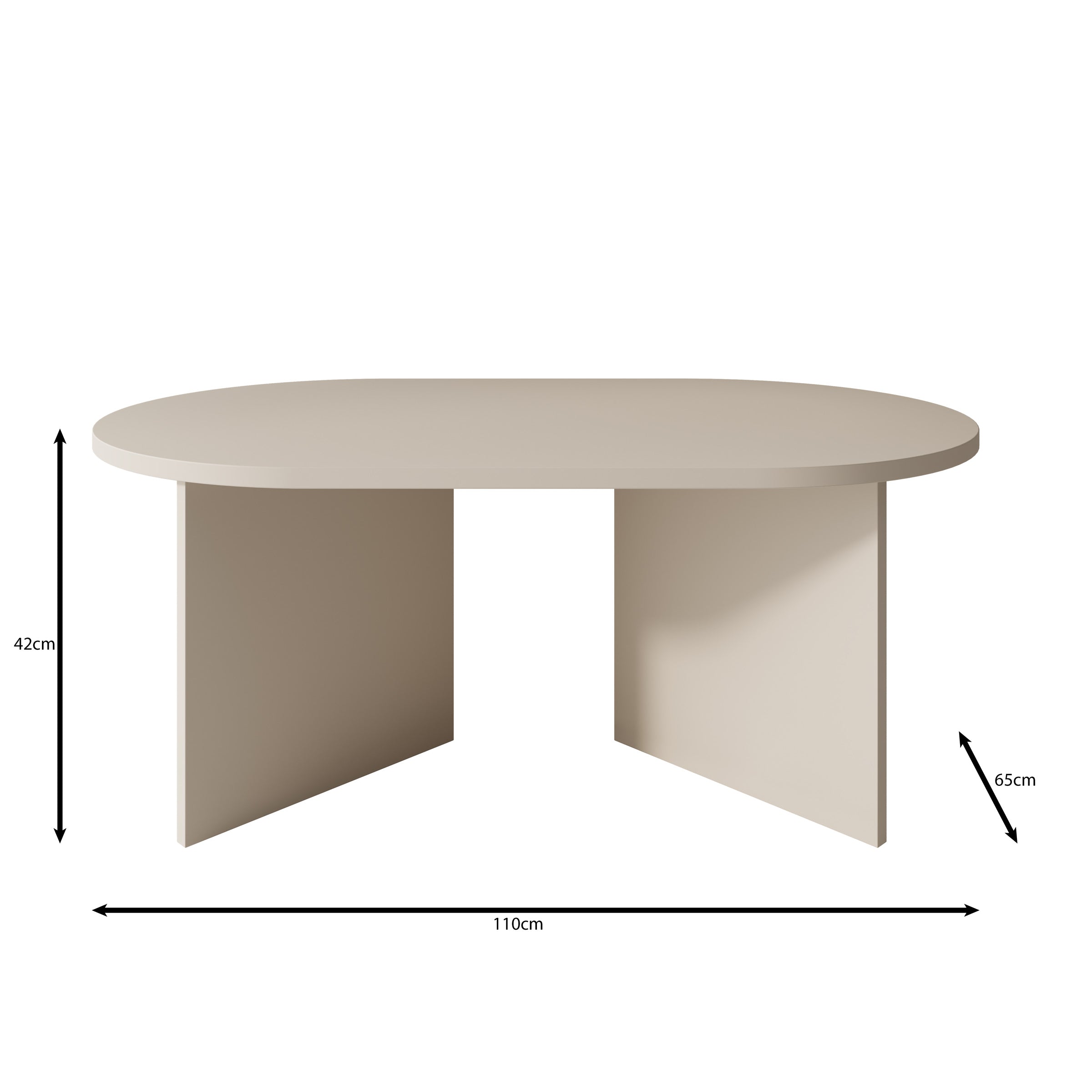 Glenne - Salontafel - Zwart marmerlook - 110x65x42 cm