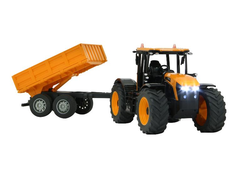 Tractor met kiepwagen