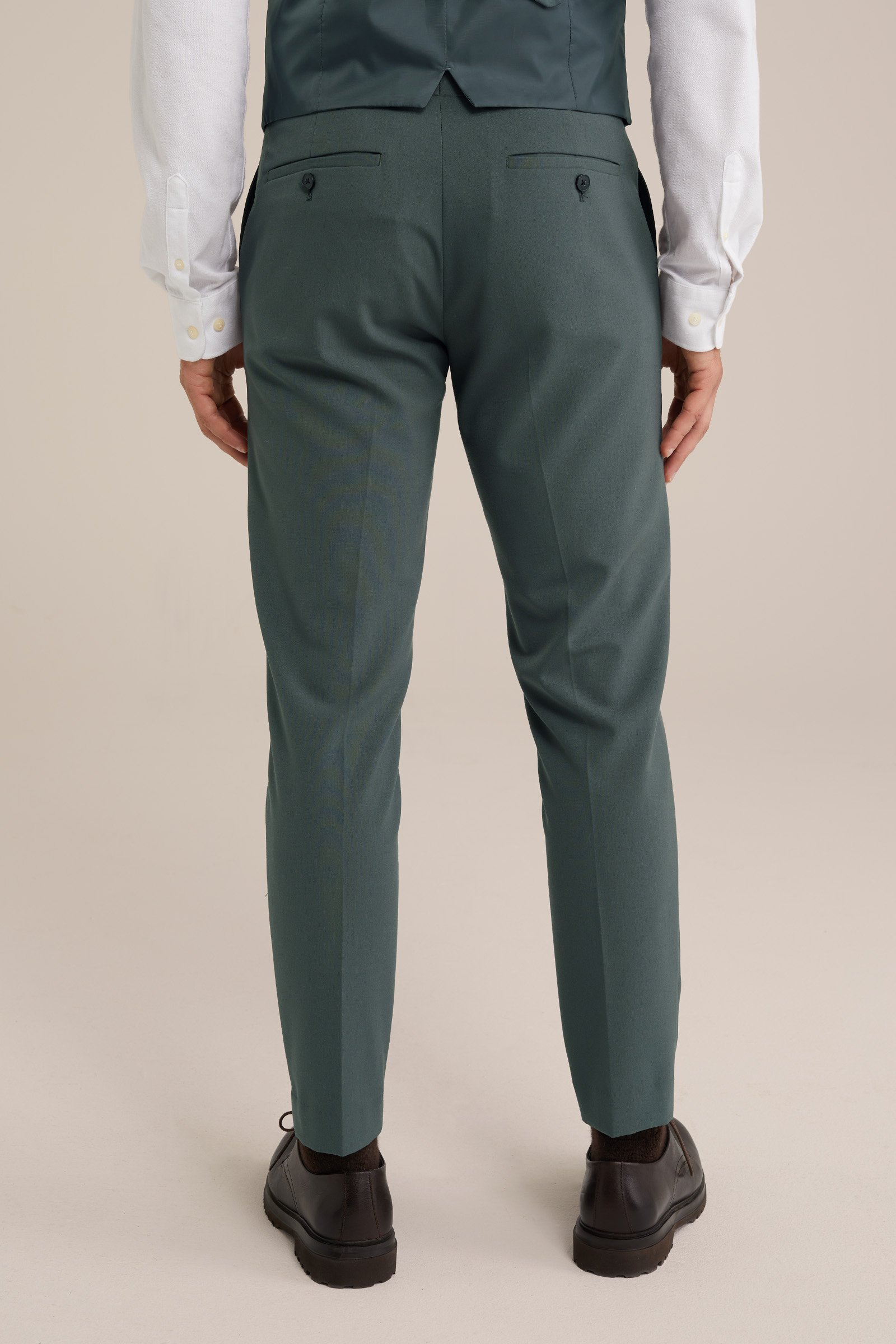 slim fit pantalon Fundamentals Groen