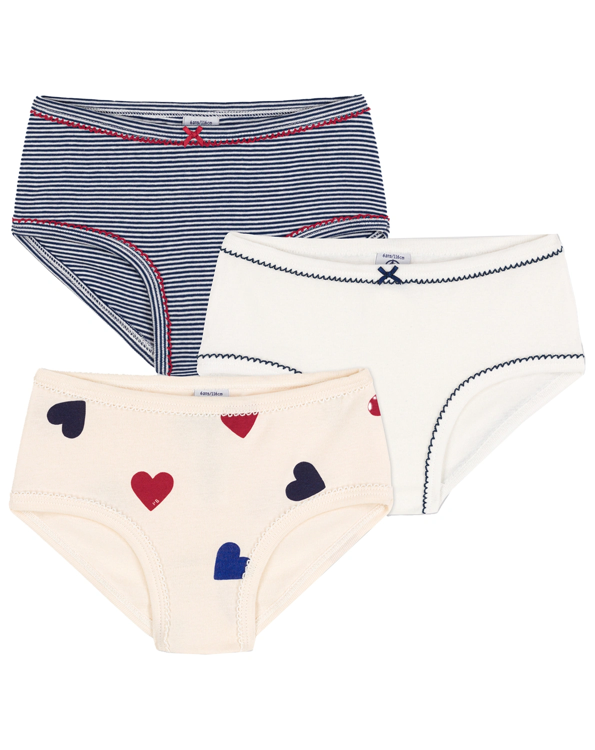 Slip HEARTS 3er Pack in bunt