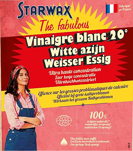 Vinaigre blanc 20° ultra haute concentration Starwax The fabulous 10L