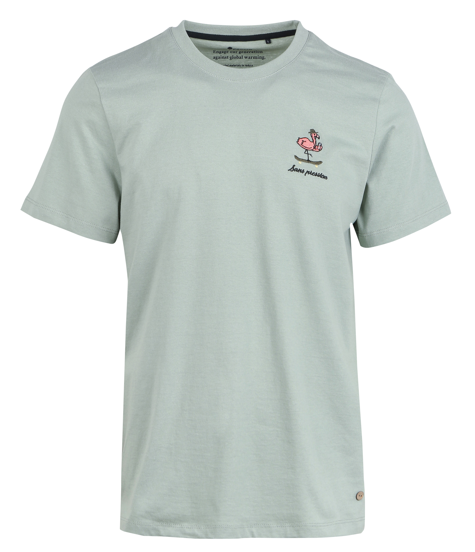 ARCY - Tee-shirt col rond brodé | Vert
